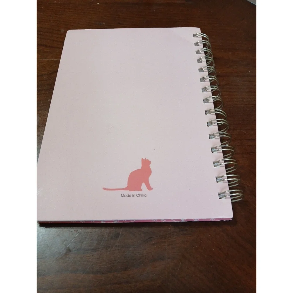 Only My Cat Understands Me Journal Peach Orange Hardcover Medium Spiral Blank